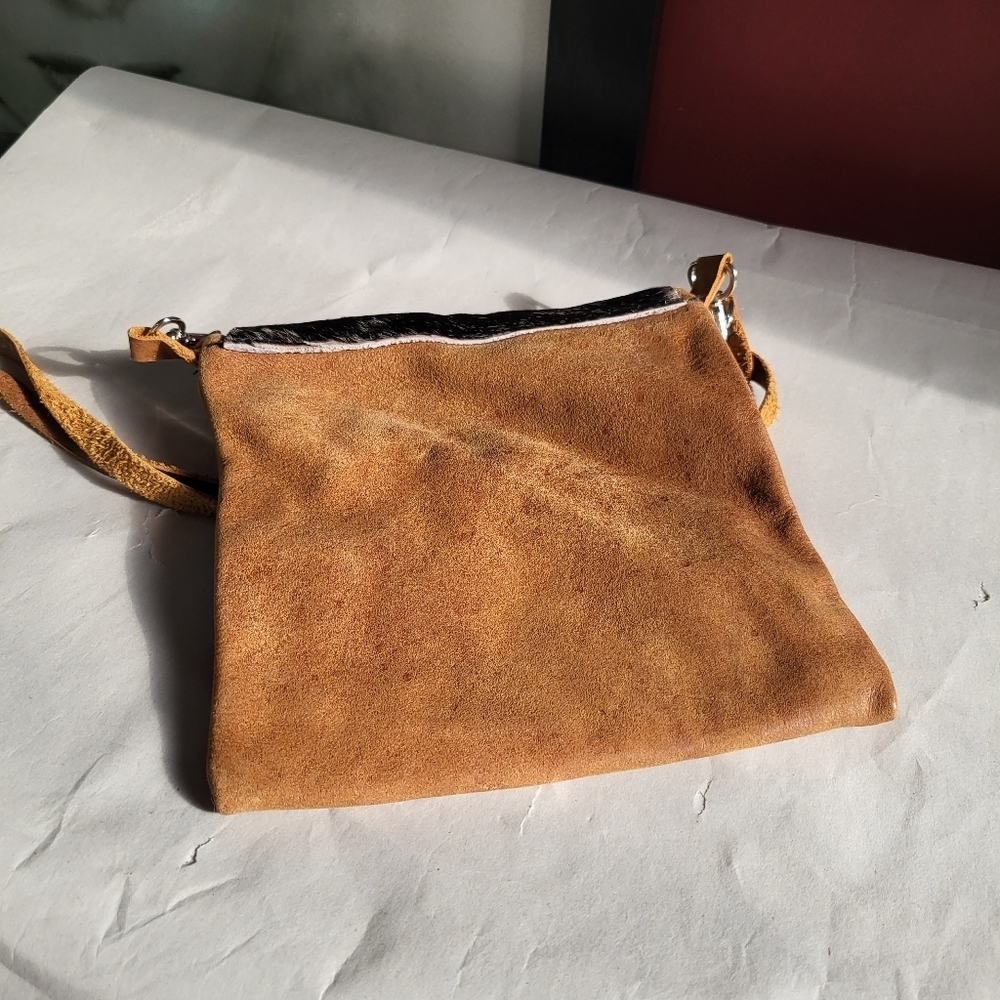 MYRA HAIR ON HIDE LEATHER SUEDE CROSSBODY BAG - Picture 6 of 9